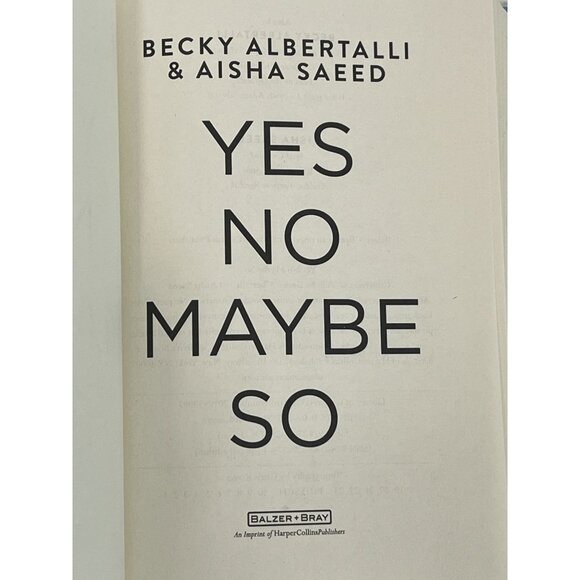Yes No Maybe So Book Teen Fiction Romance Becky Albertalli Aisha Saeed Culture - Picture 5 of 6